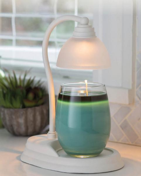 Candle Warmers AURORA Lampe für Duftkerzen im Glas weiß